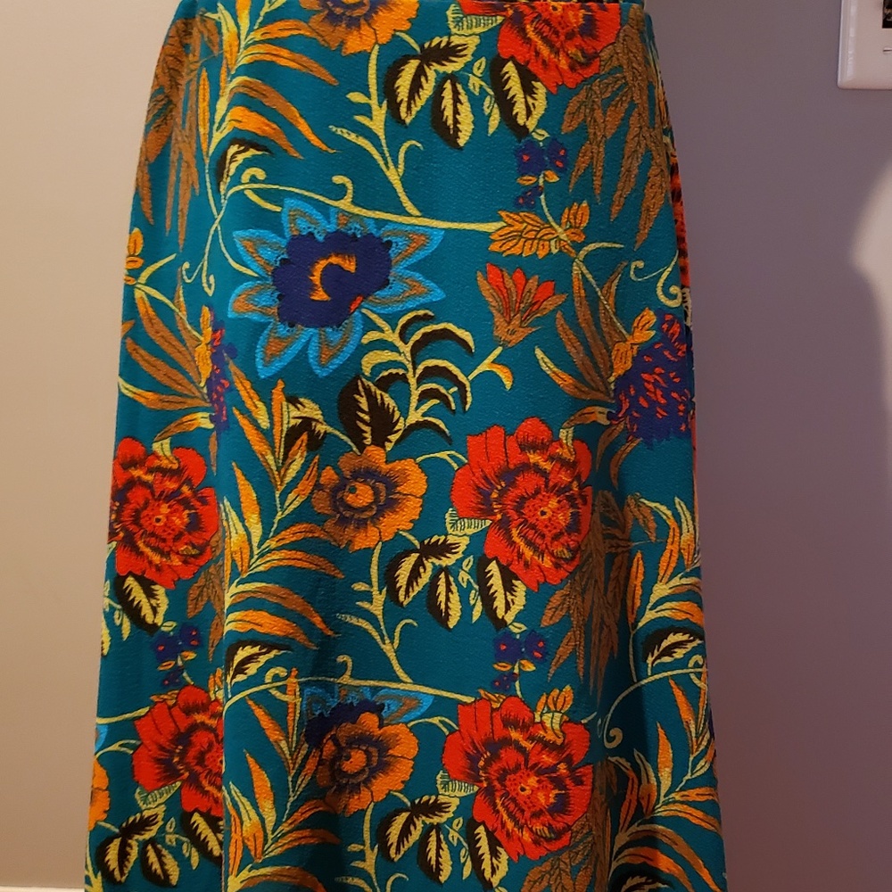 Smashed Lemon bright colorful decorative floral print skirt - XL/42/12 - new